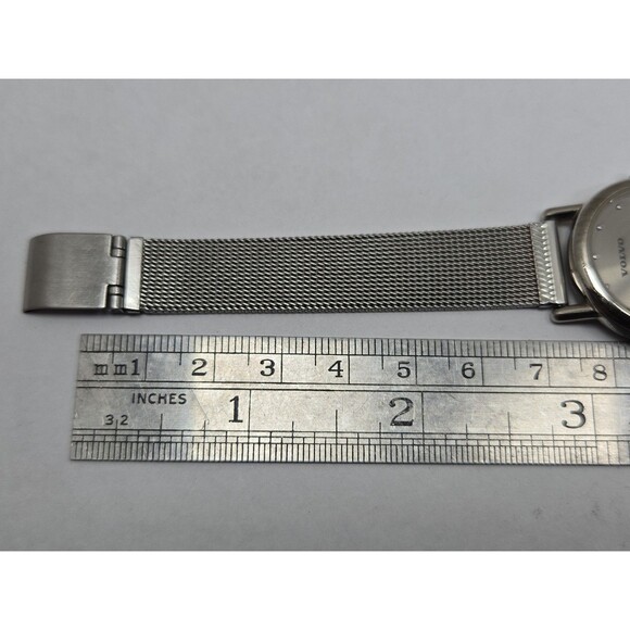 Womens Volvo Swiss 27mm Silver Tone Mesh Bracelet Quartz Watch 3ATM New Battery main image 4
